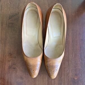 Handmade in Italy Elegant Tan Leather Women's Shoes